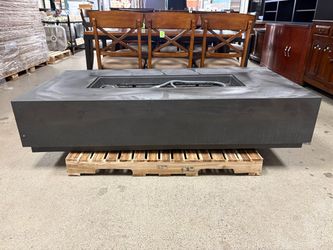 RESTORATION HARDWARE Orizaba Onyx Rectangular Fire Table