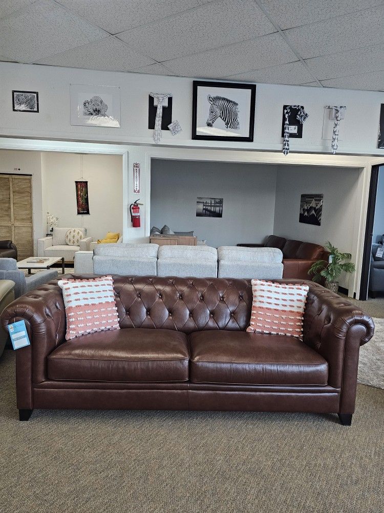 Top Grain Leather Sofa -Zoe