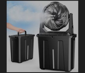Ausic Portable Misting Fan, 9L 10-inch Outdoor Mist Fans for Outside Patios Cooling, 30000mAh Rechargeable Battery Fan with Water Box, 3 Strong Winds,
