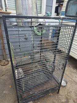 Large Black Metal parrot Cage