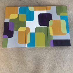 colorful abstract Multi Piece Art Handmade