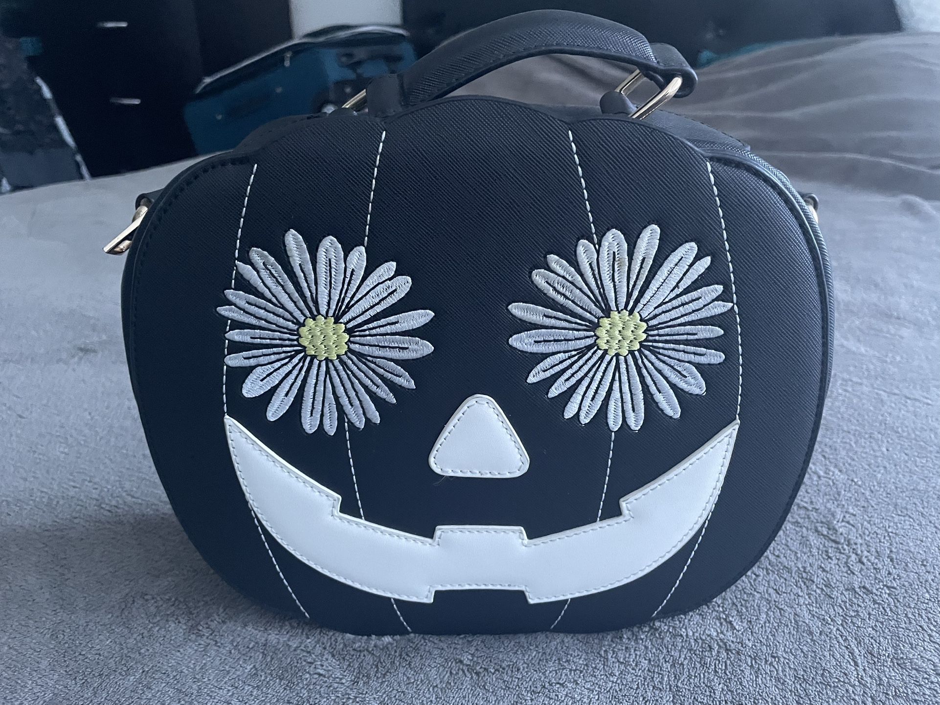 Backstitch Bruja MexiWeen Bag Black White Halloween Spooky Shoulder Bag