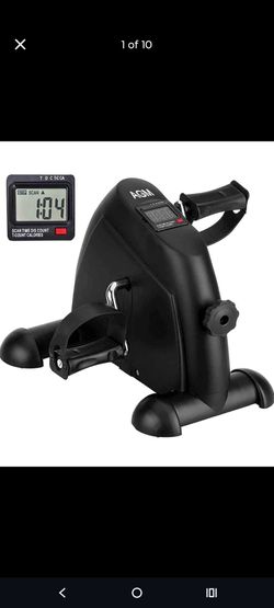 Mini Exercise Bike, AGM Under Desk Bike Pedal Exerciser Foot Cycle Arm & Leg Pedal Exerciser