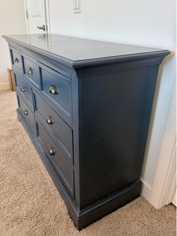 🚨 MUST GO ASAP! Solid Wood Navy Blue Bedroom Set 🚨