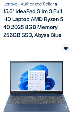 Lenovo IdeaPad Slim 3 15.6" Laptop Abyss Blue