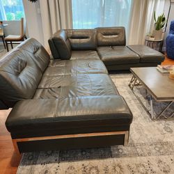 Leather  Sofa Sectionals  Adjustable Head Rest