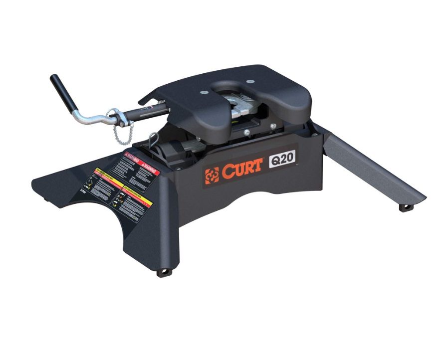CURT 16130 Q20 5th Wheel Hitch, 20,000 Lbs, Black