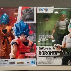 S.H. Figuarts Goku & Zoro DBZ ONE PIECE 
