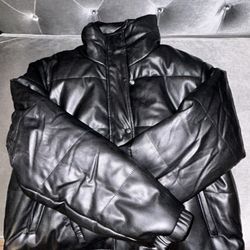 VIGOSS LEATHER PUFFER JACKET