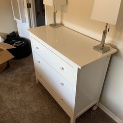White 3 Drawer Dresser
