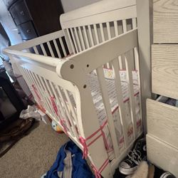 Baby Crib With Slide Out Bed For When Child Grows