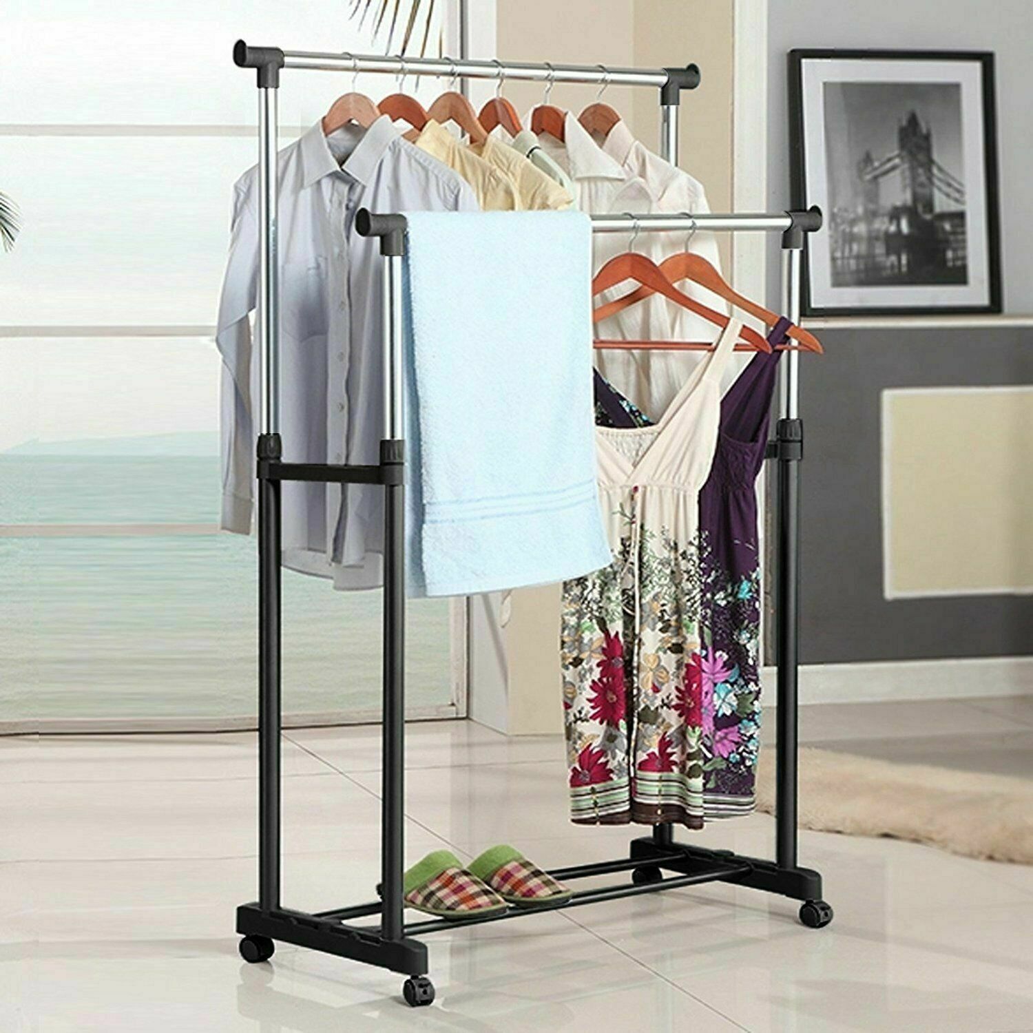 NEW Outdoor Drying Rack Indoor Clothes Hanger Garment Rack for Bedroom Storage area Backyard