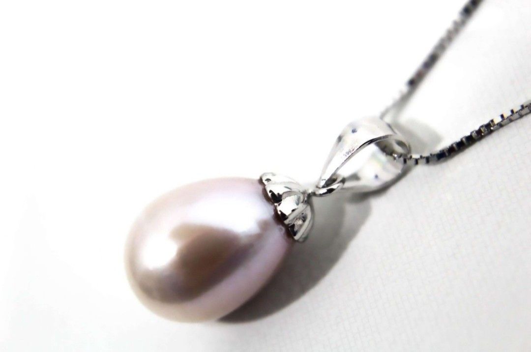 Pearl Pendant on Sterling Silver Necklace