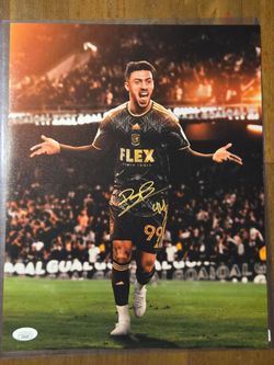 Denis Bouanga Signed 11x14 LAFC Photo JSA Authenticated
