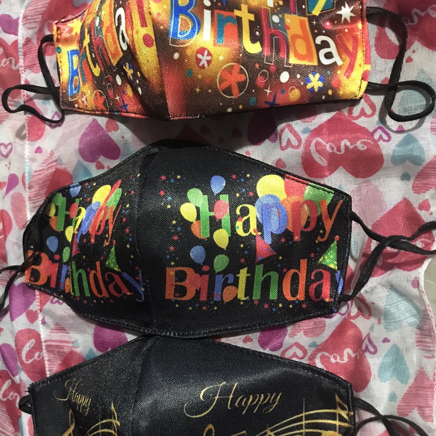 Happy Birthday Facemasks