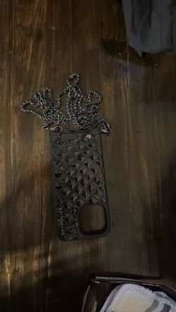 Bandolier Black Phone Case with Chain Strap