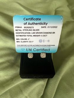 0.33 ct Cluster Diamond Earrings