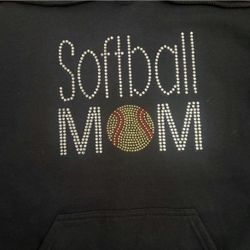 Softball Mom Rhinestones hoodie Sweater