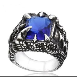 (Shipped Only) Dragon Claw Stainless Steel High Polished Ring