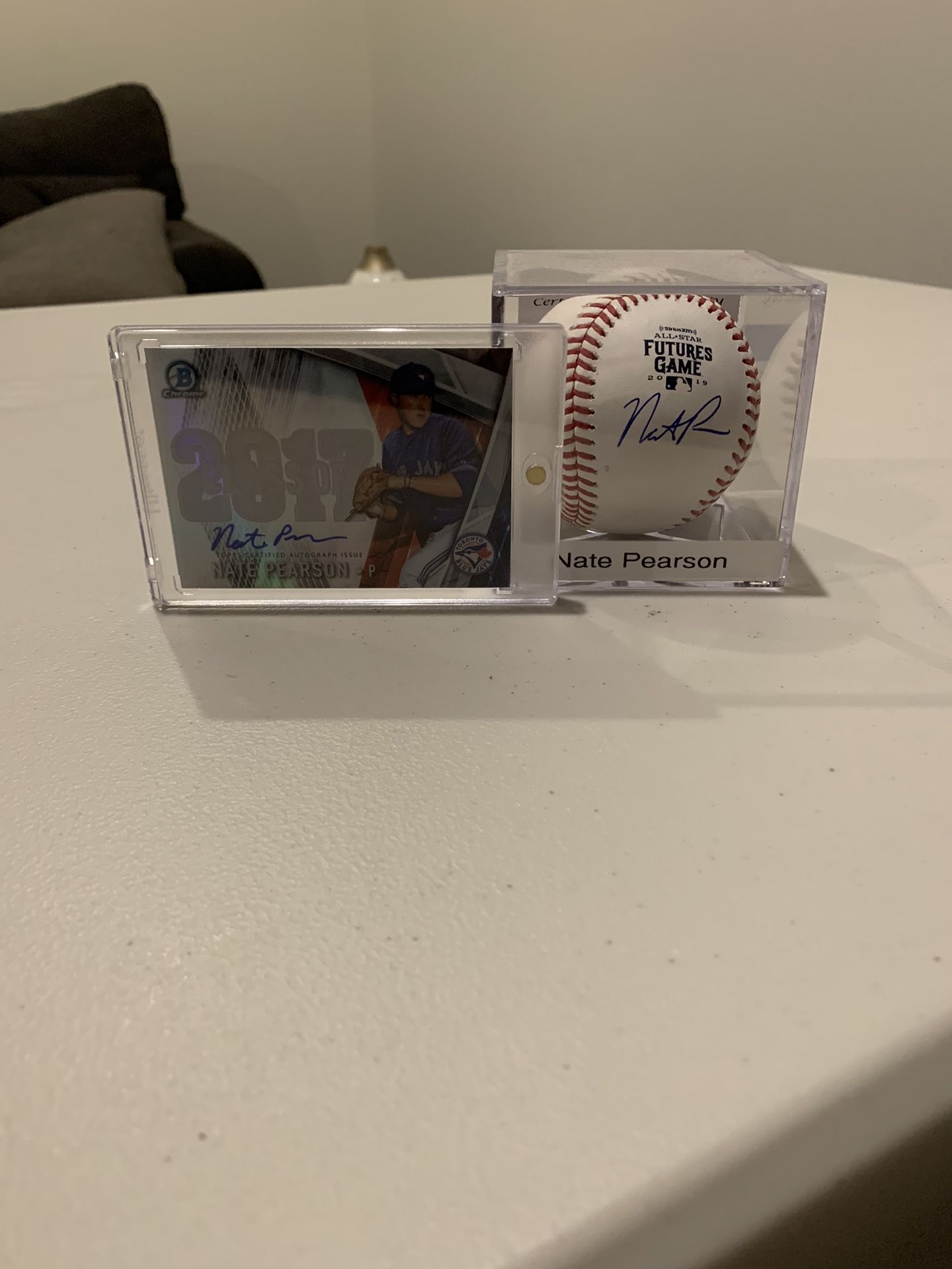 Nate Pearson Signed Baseball and Card