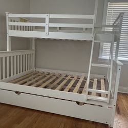 Classic Twin over Full Bunk Bed + Trundle