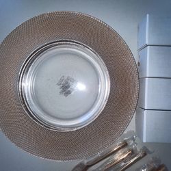 Pottery Barn Rose Gold Plates & Silverware