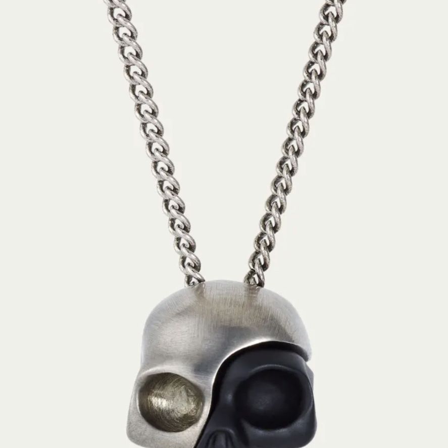Alexander McQueen Men's Divided Skull Pendant Necklace for