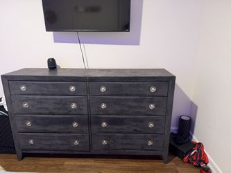 Dark Grey 8 Drawer Dresser
