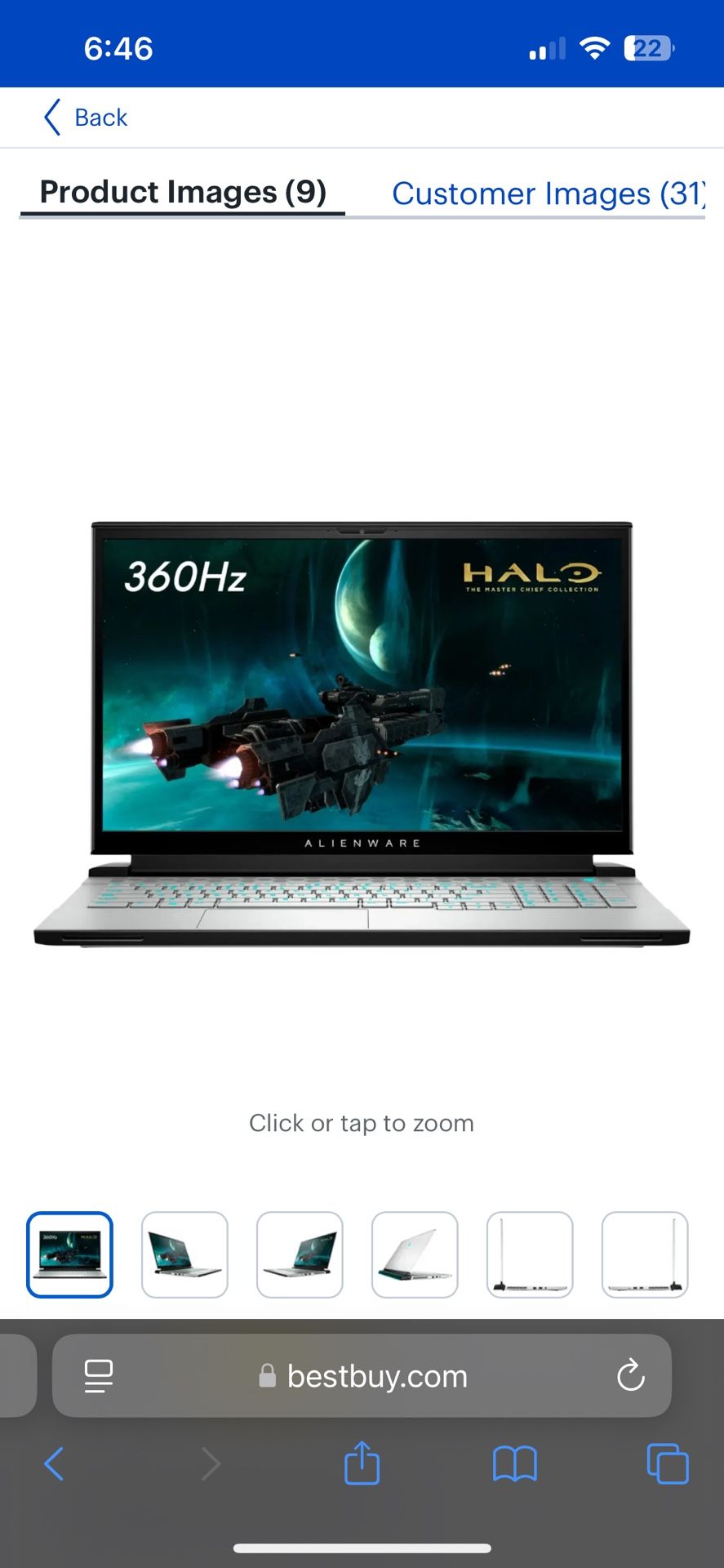 Alienware - m17 R4 17.3" FHD Gaming Laptop - Intel Core i7 - 16GB Memory - NVIDIA GeForce RTX 3070 - 1TB Solid State Drive - Lunar Light