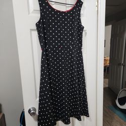 Black Polka Dot Retro Dress