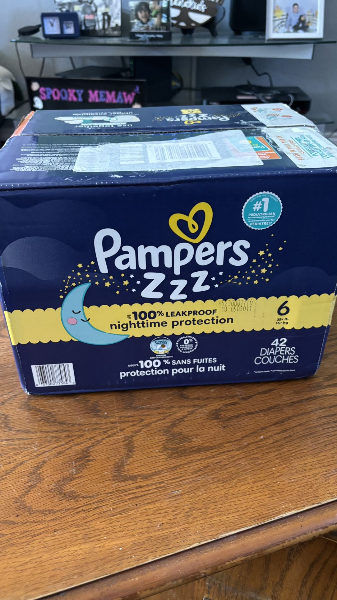 Pampers ZZZ Overnight Diapers, Size 6