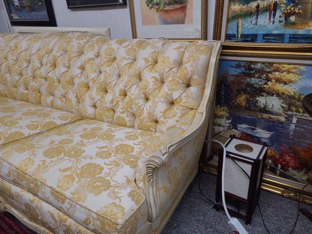 Victorian style couch and love seat