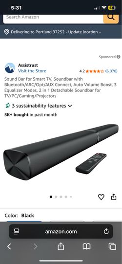 Assistrust sound bar brand new