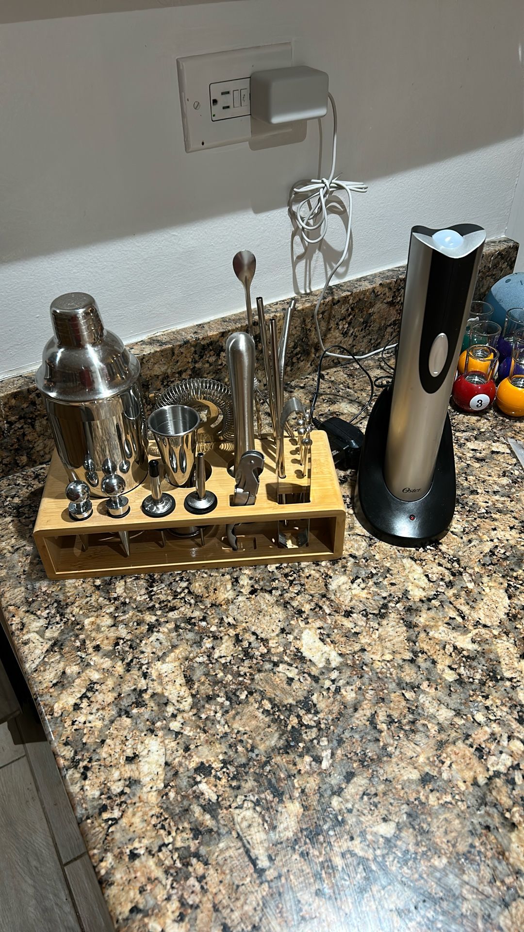 Cocktail Set And Electric Cork Screw