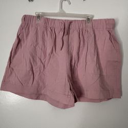 Pink Cotton Shorts