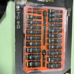Klein Tools KNECT Deep-Well 3/8 Inch Drive Socket Set, SAE and Metric, 23 Pieces