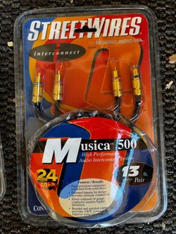 $50-brand new StreetWires Musica 500 RCA Interconnect Cables (2 Pairs)