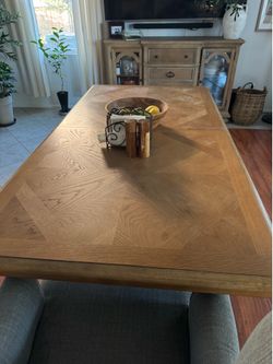 Ashley Furniture Farmhouse Dining Table – Double Pedestal Base