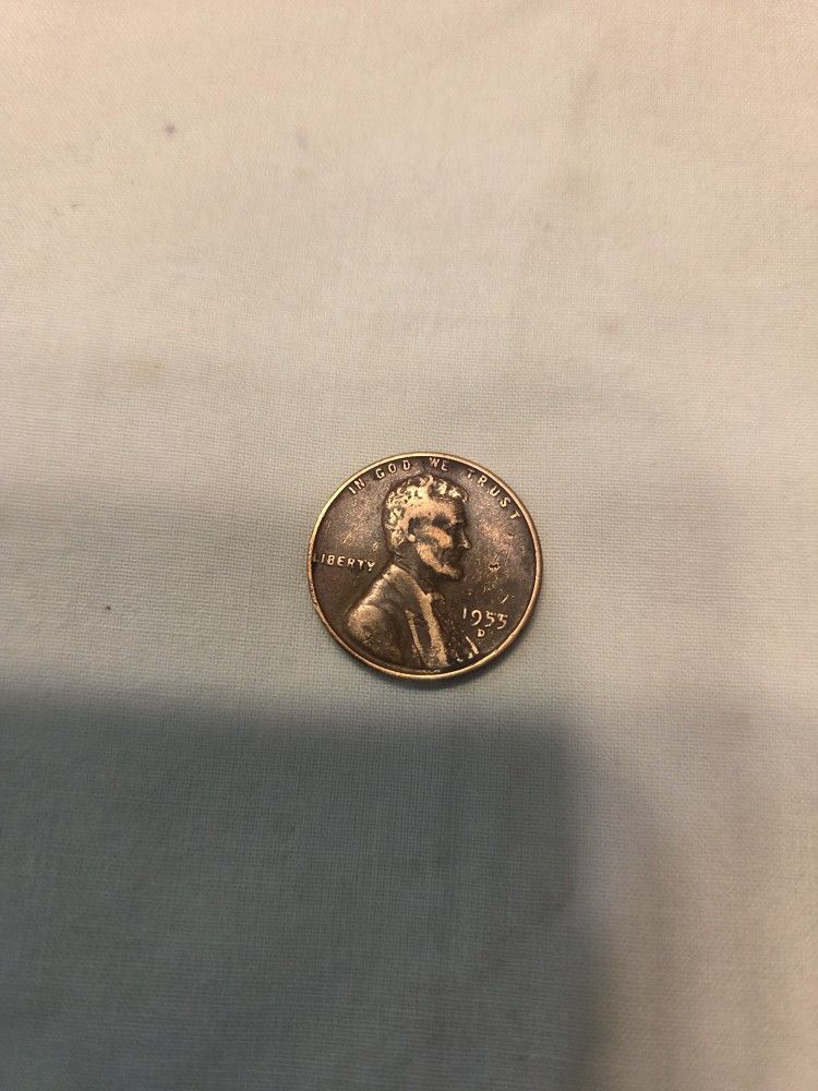 1955D Wheat Penny Mis Struck Last 5