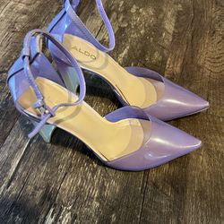 Aldo arada clear purple lilac ombré pump