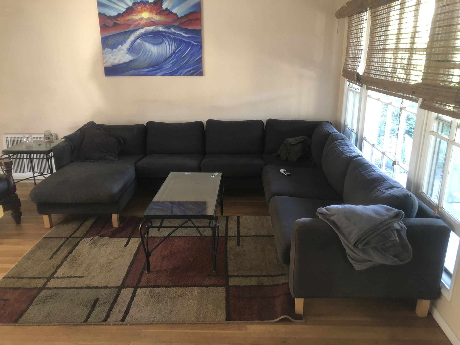 IKEA sectional couch & chase.