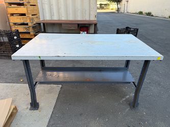 Heavy Duty Steel Frame Workbench with Lower Shelf