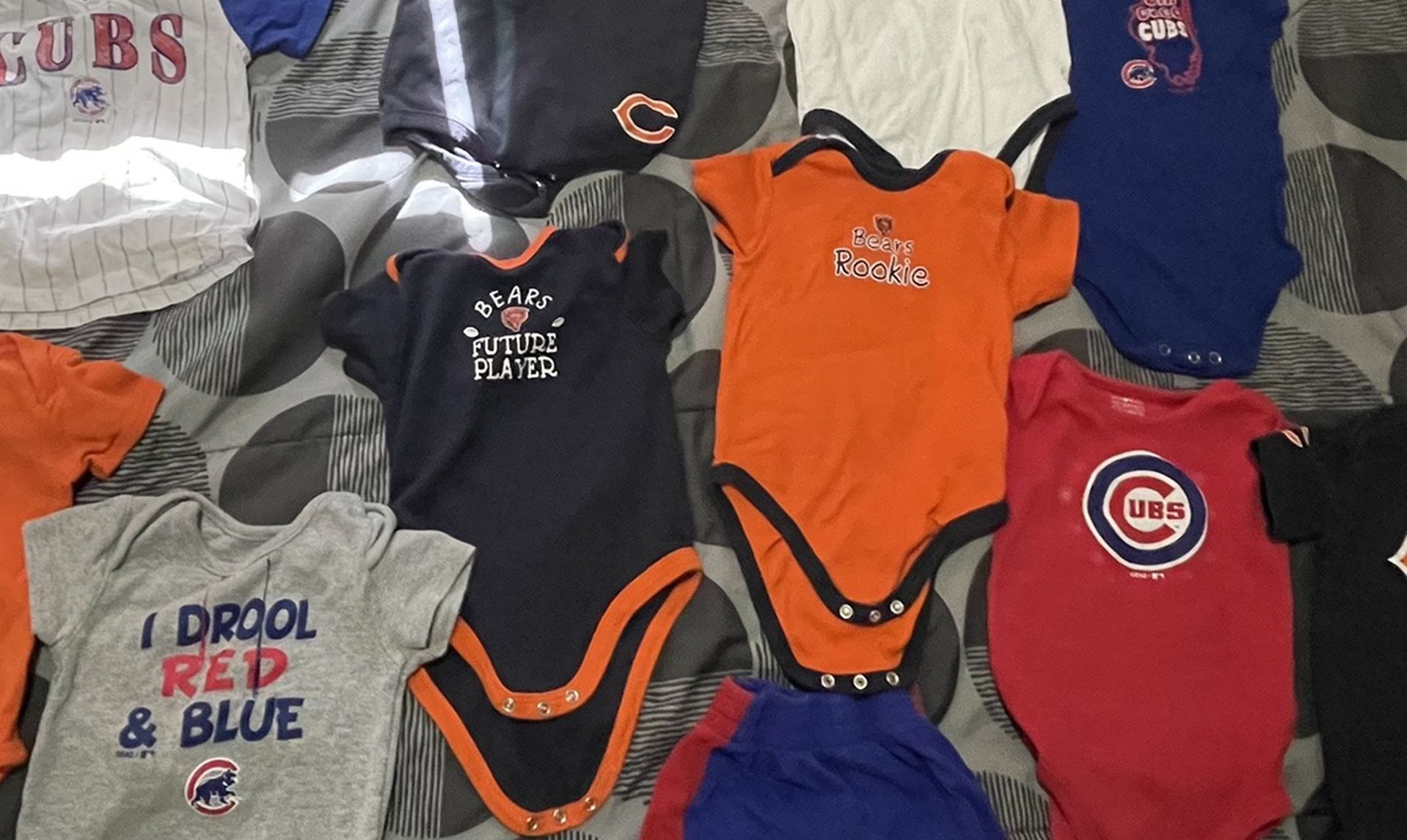 Chicago Cubs And Bears Onesies