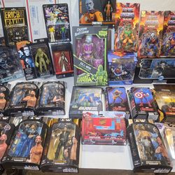 TOY BUNDLE: MARVEL, CARS, WRESTLERS, SUPER7, HE-MAN,GI JOE ACTION FIGURES