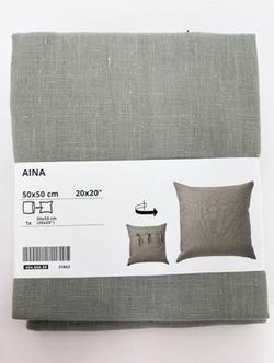 Set of TWO 20" x 20" Sage Green Throw Pillow COVERS