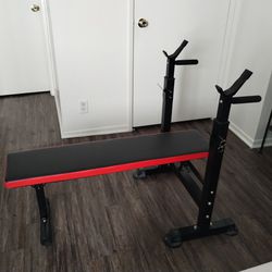 Weight Bench With Adjustable Barbell Rack