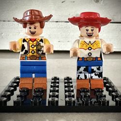 2 Lego Custom Toy Story Woody and Jessie Minifigures