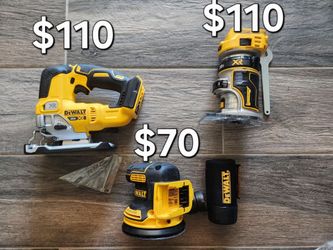 DeWalt 20V XR Brushless Tool Set – Jigsaw, Router, Sander TOOL-ONLY