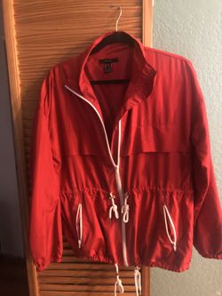 Red windbreaker