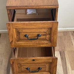 Solid Oak Filing Cabinet 